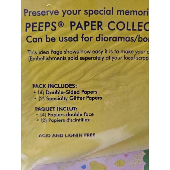 (Lot of 6) New Creative Imaginations Peeps Paper Pack 6 Pages Each 12.5" X 12" - Picture 11 of 12